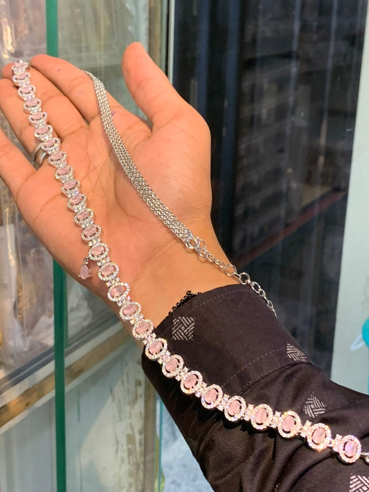 Fashionable Thin Stone Hipchain - Premium Silver Polish Cz Jewelry