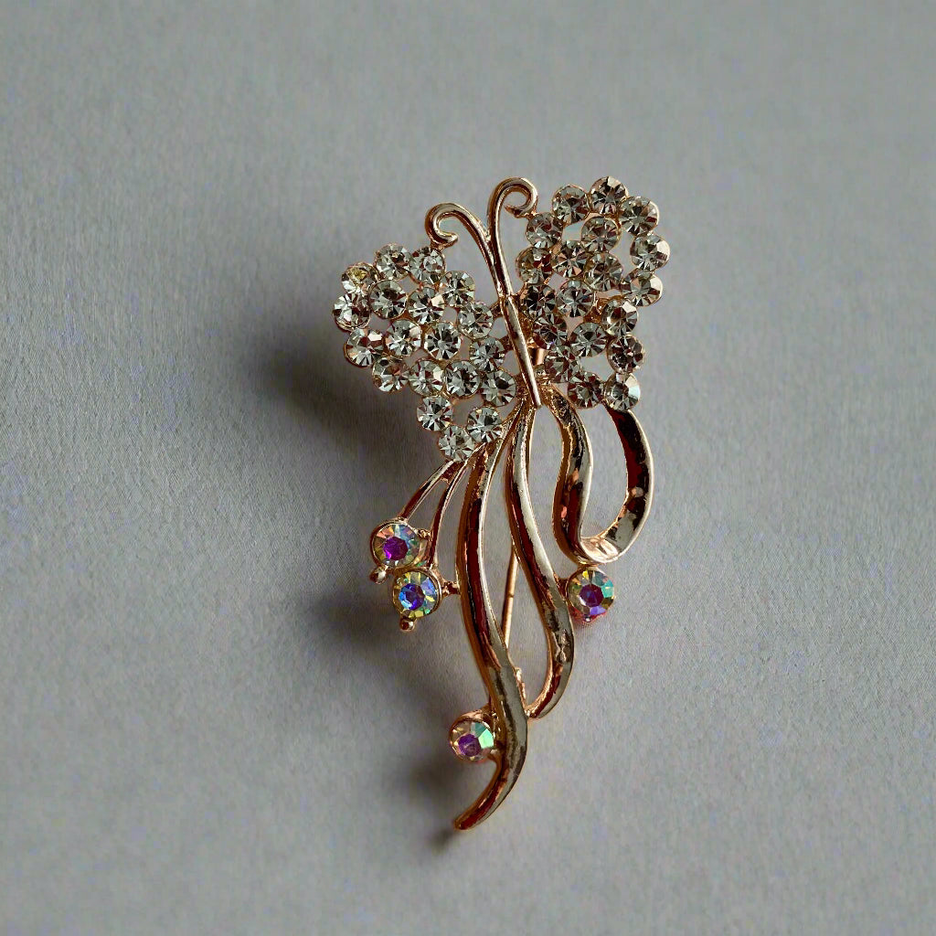Beautiful Butterfly RoseGold Brooches /Saree Pins - Party wear accessories