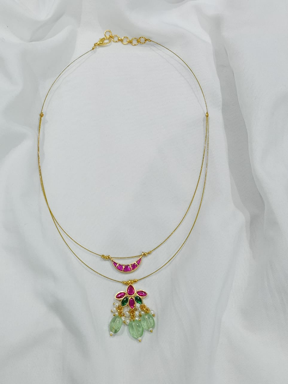 Bestselling Premium Jadau Kundan Layered Invisible Necklace