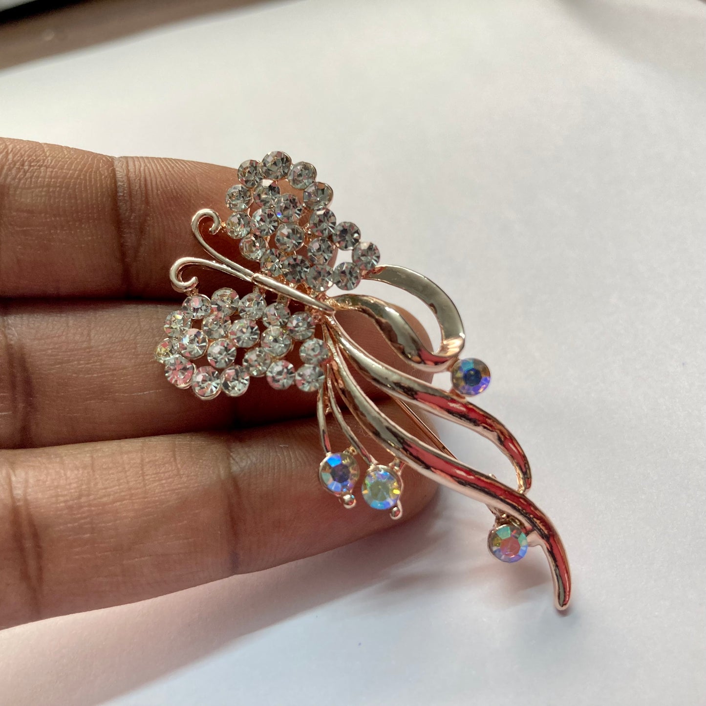 Beautiful Butterfly RoseGold Brooches /Saree Pins - Party wear accessories