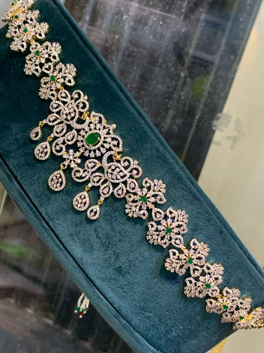 Beautiful Bridal Premium GJ Polish CZ Stone Hipbelt For The Traditional You