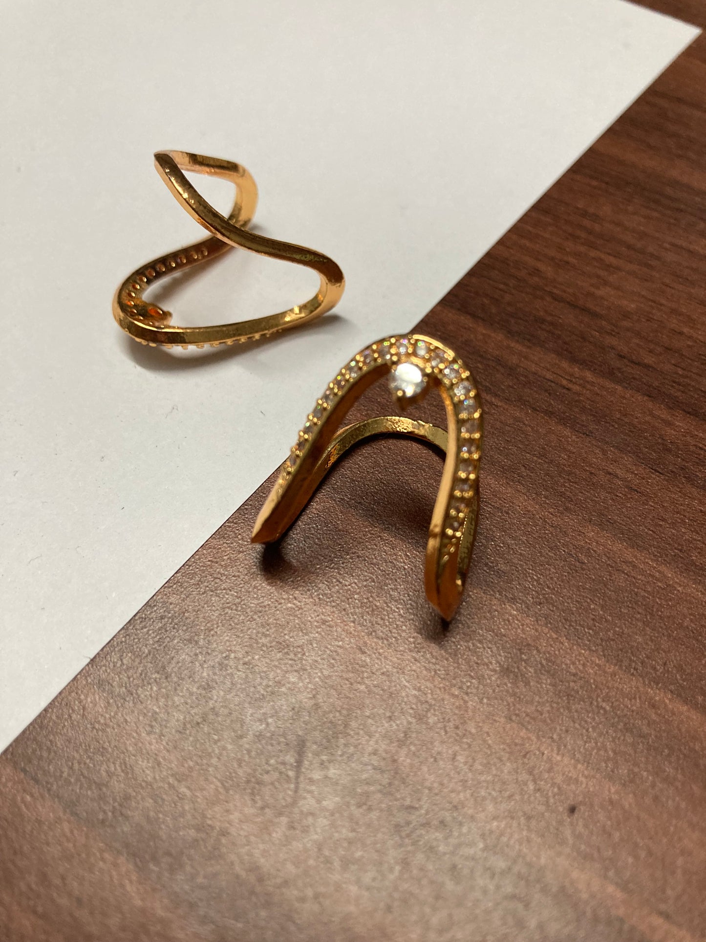 Bestselling Premium Gold finish Adjustable Vanki Ring- Designerwear -1pc