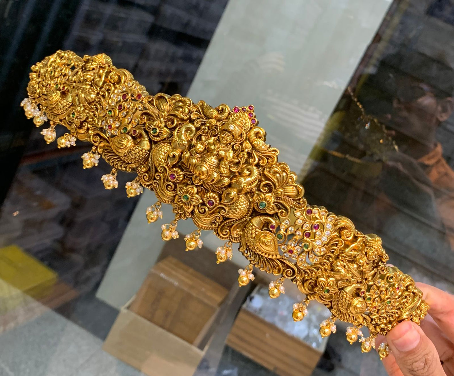 Exquisite Nakshi Design Temple Jewelry Hipbelt for the Traditional you