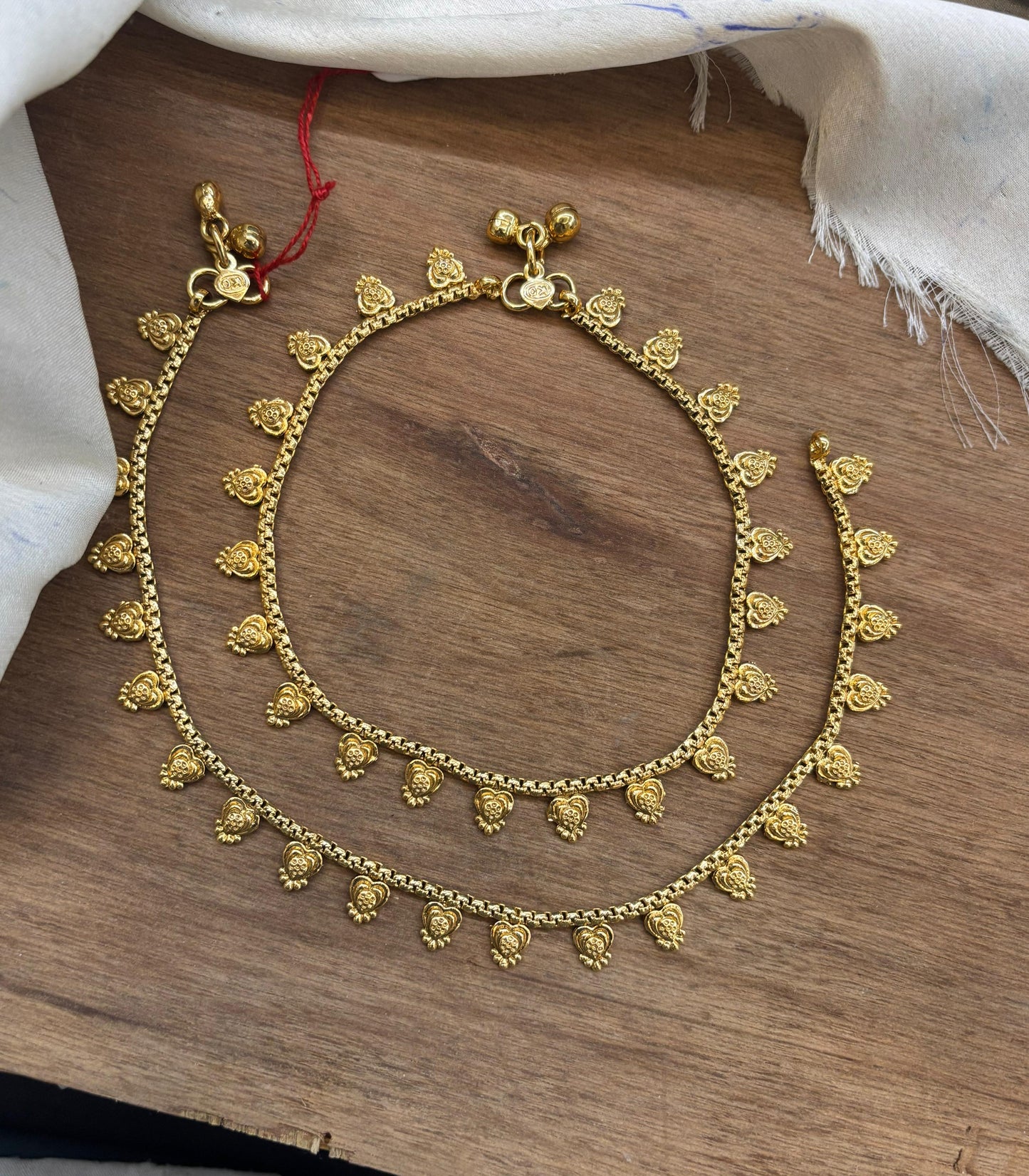 Cute Flower Anklets, Antique Leg Chain- 1 pair