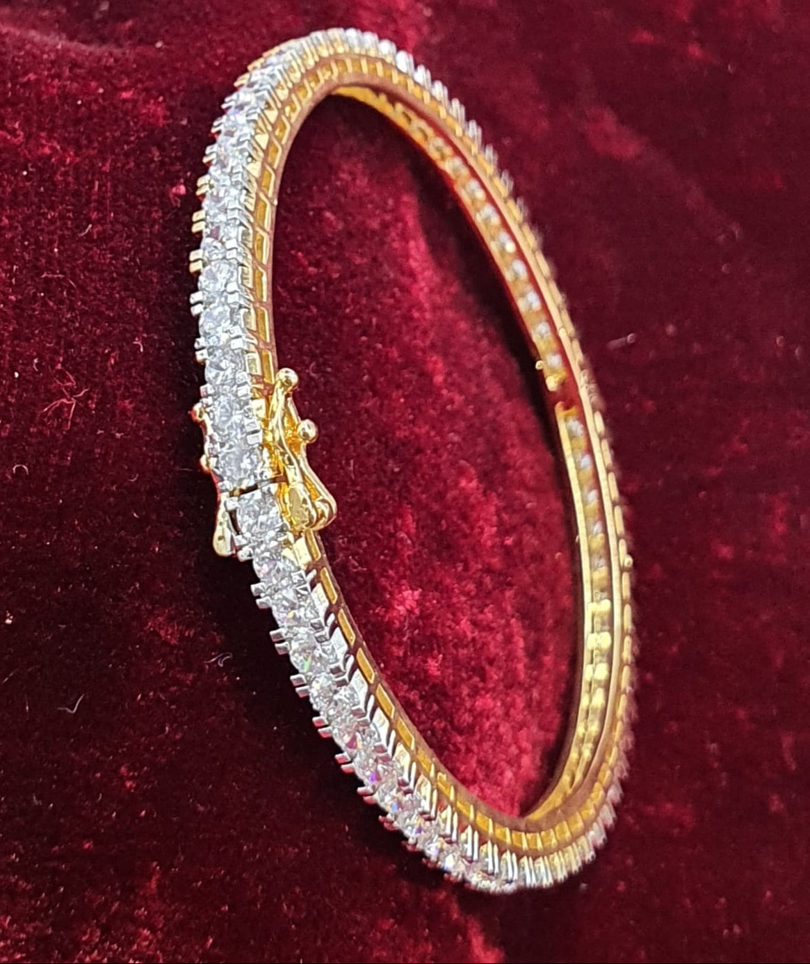 Exquisite Designer Amercian Diamond Stone Bangles - 1 Pieces