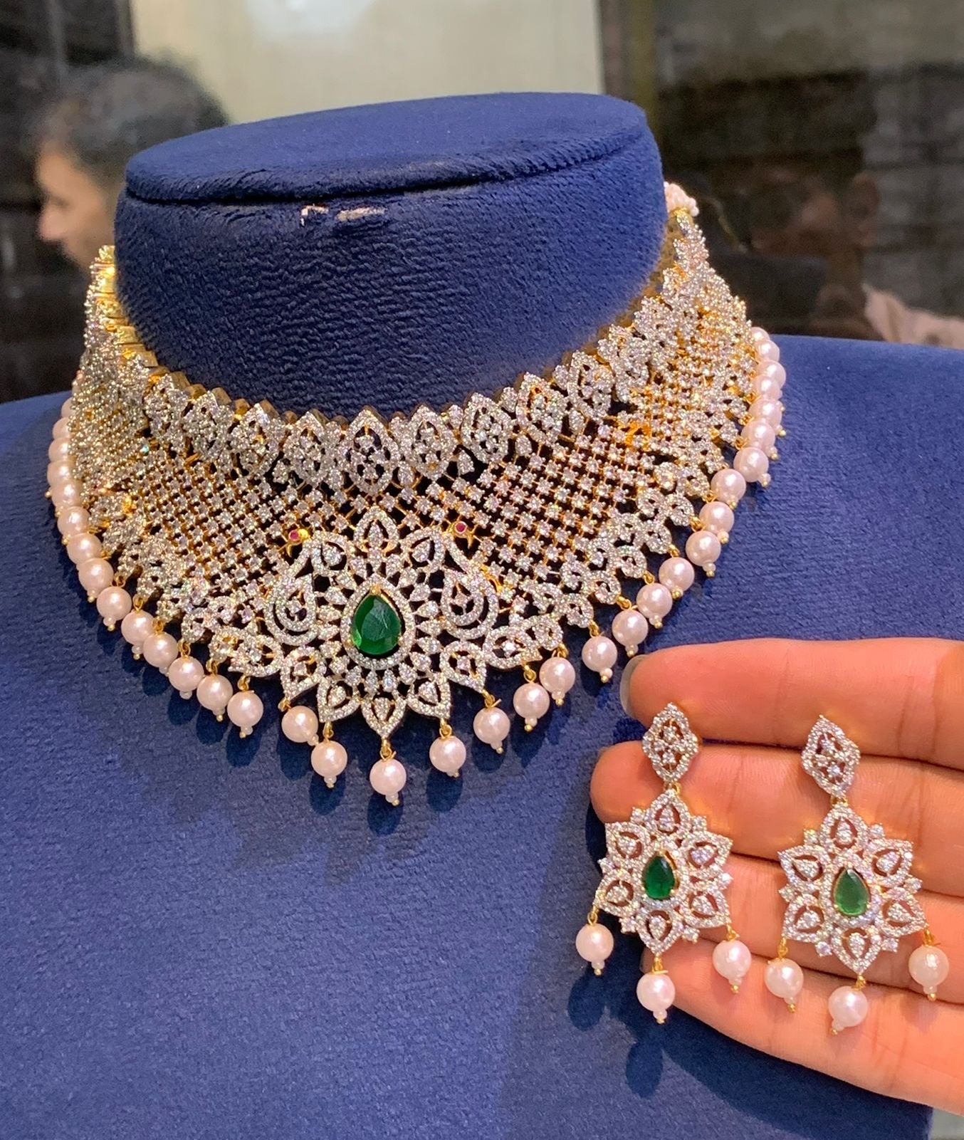 Elegant Bridal Choker Necklace - PremiumGj Finish