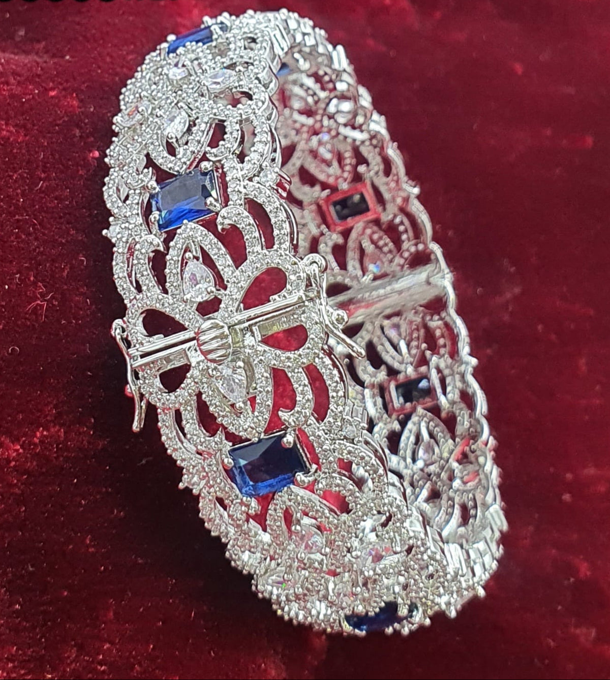 Partywear Silver Premium Bridal Openable Kada Bangle - 1 Piece