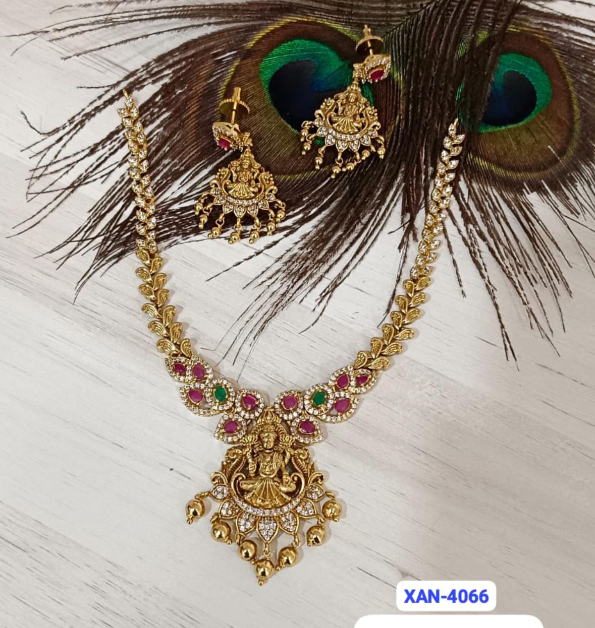 Premium Matte Beaded Choker Necklace Set With Earrings - Temple Jewelry