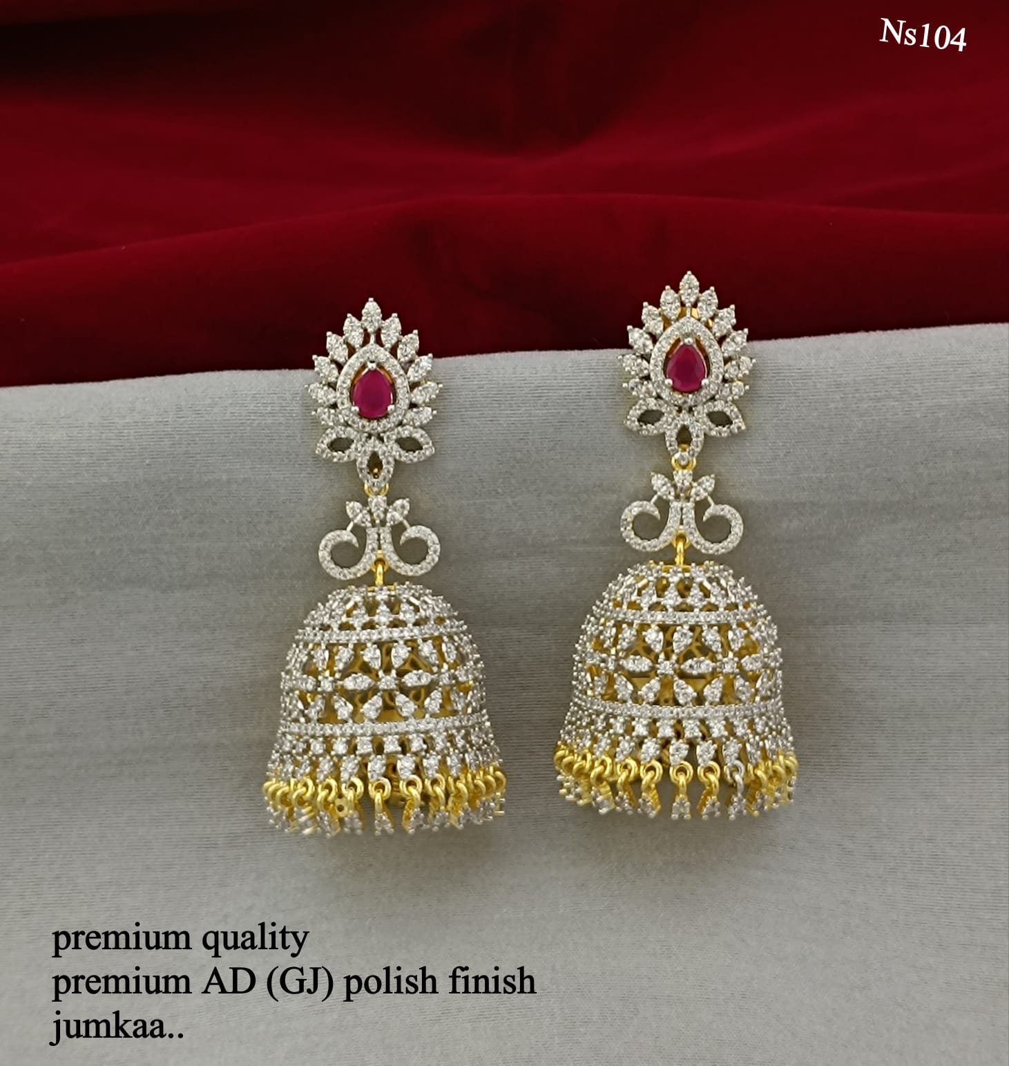 Ad on sale stone jhumkas