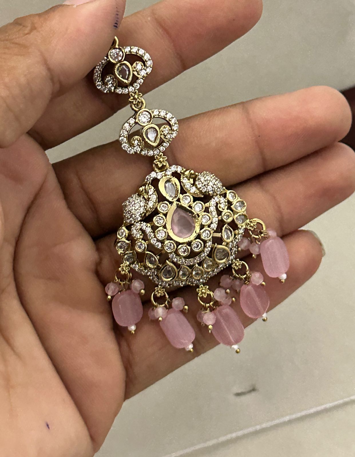 Premium Victorian Polish Maang Tikkas in 5 Colors