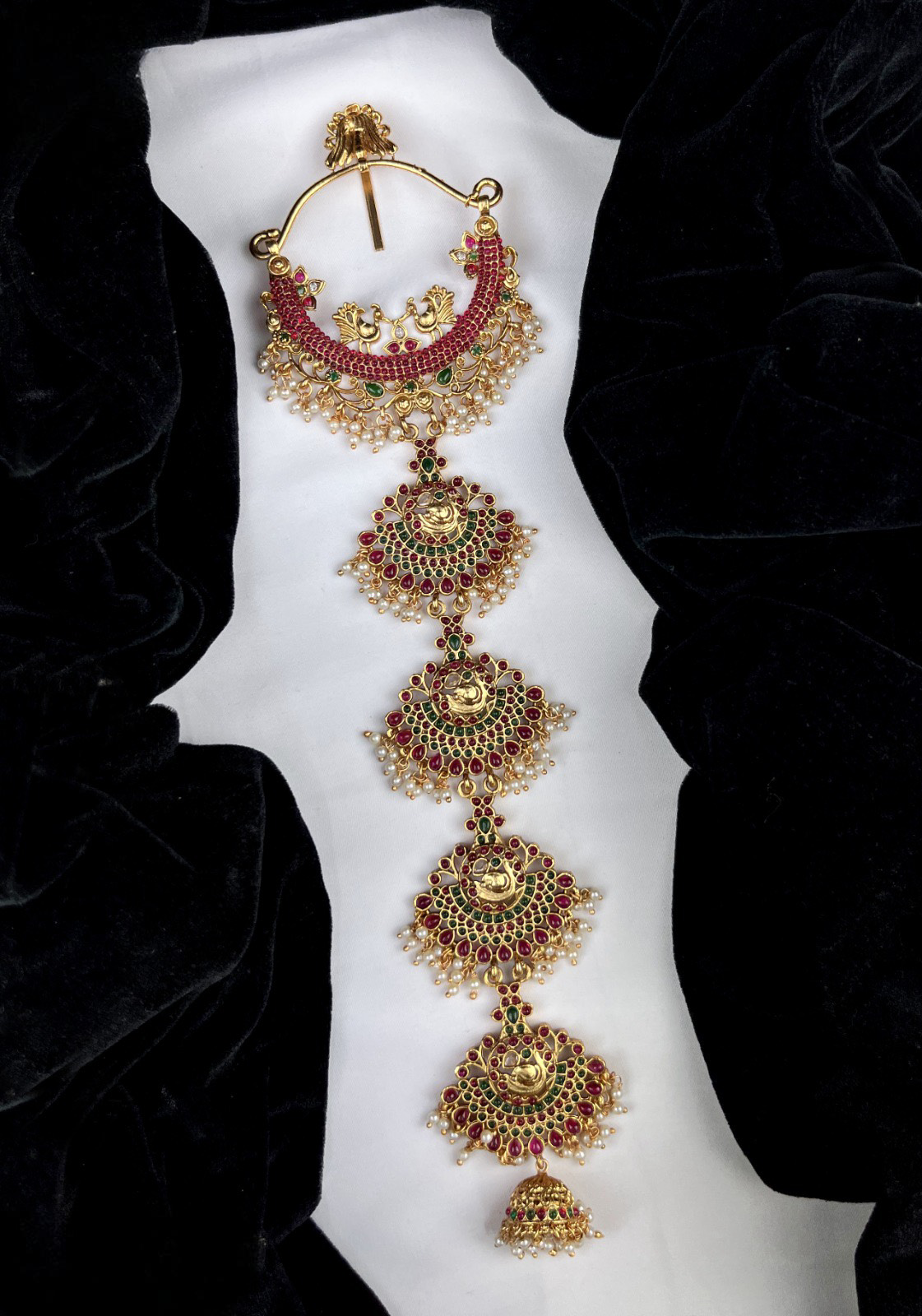 Trending Traditional Bridal Short Choti Jada Set -Hair Accessories