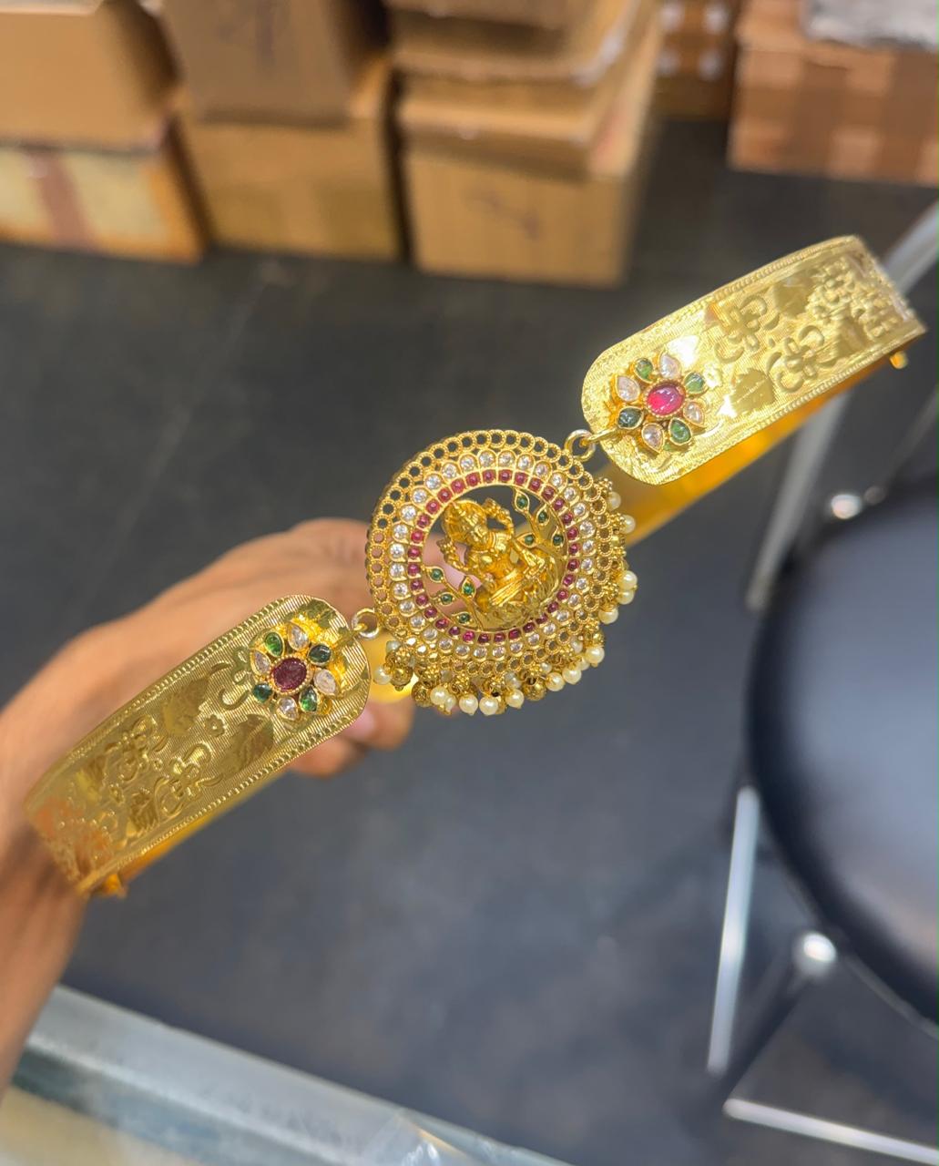 Premium Nakshi Motif Temple Jewelry Hipbelt for the Traditional you