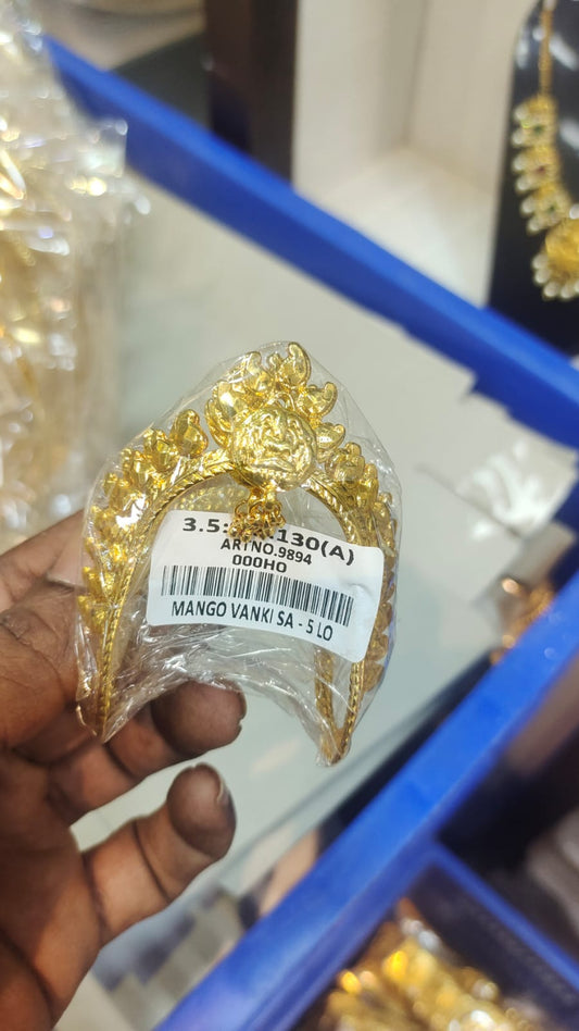 Cute Designs in Kids Single Vanki/ BajuBand- Goldplated
