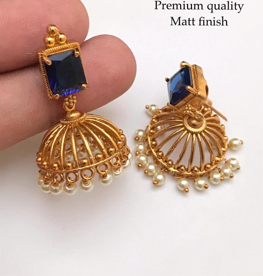 Cute Matte finish Mini Jhumkas - Earrings