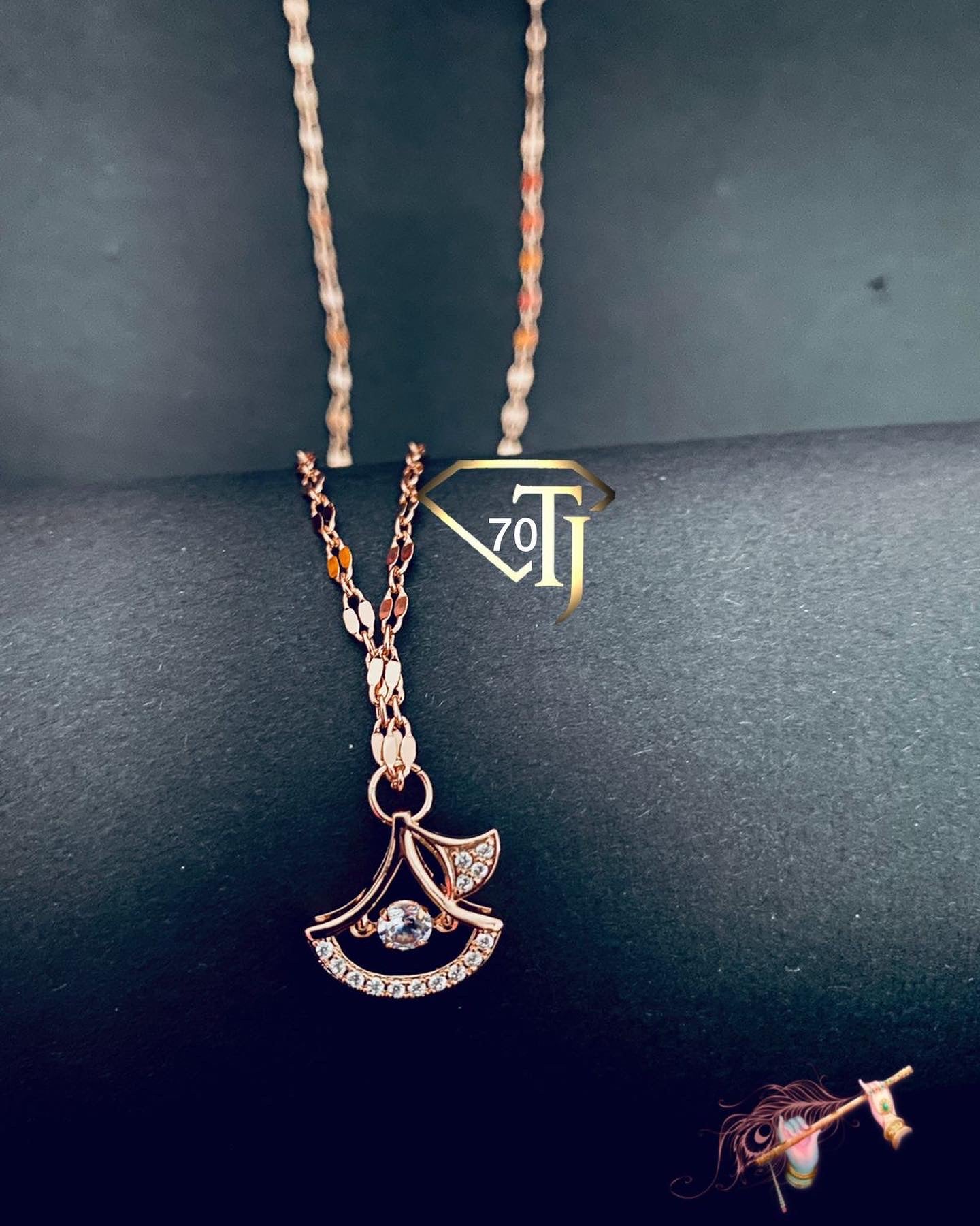 Cute Gift- Pendant chain with dancing diamond made specially just for you2