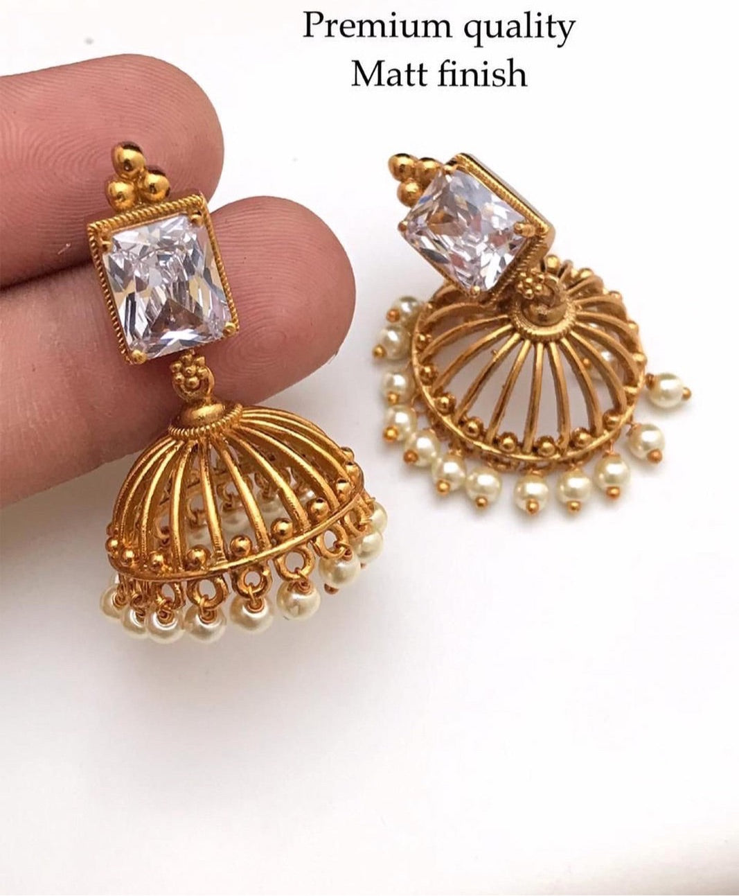 Cute Matte finish Mini Jhumkas - Earrings