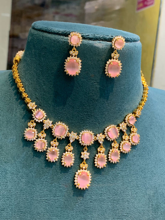 Pretty Designer Necklace with Earrings