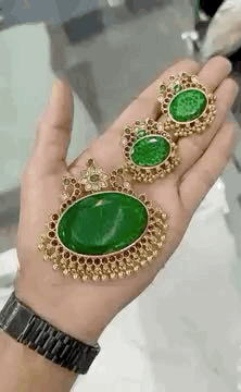 Elegant Designer Premium Antique Matte Finish Pendant with Earrings
