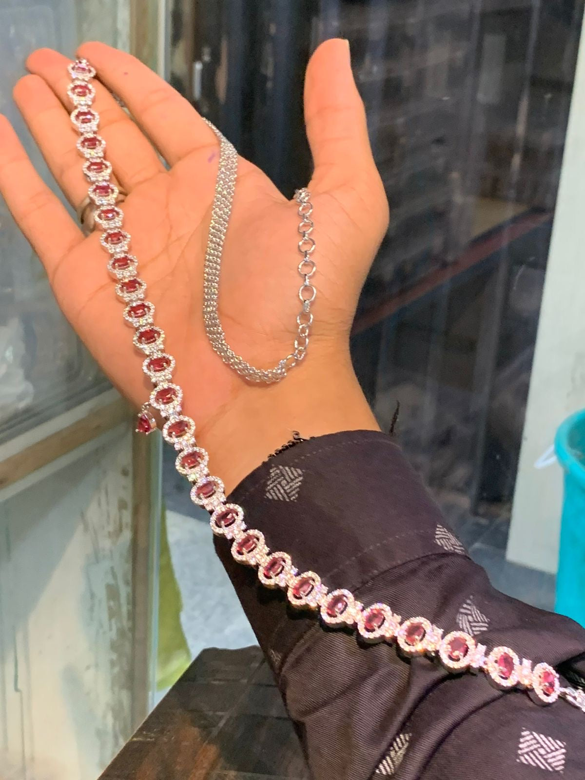 Fashionable Thin Stone Hipchain - Premium Silver Polish Cz Jewelry