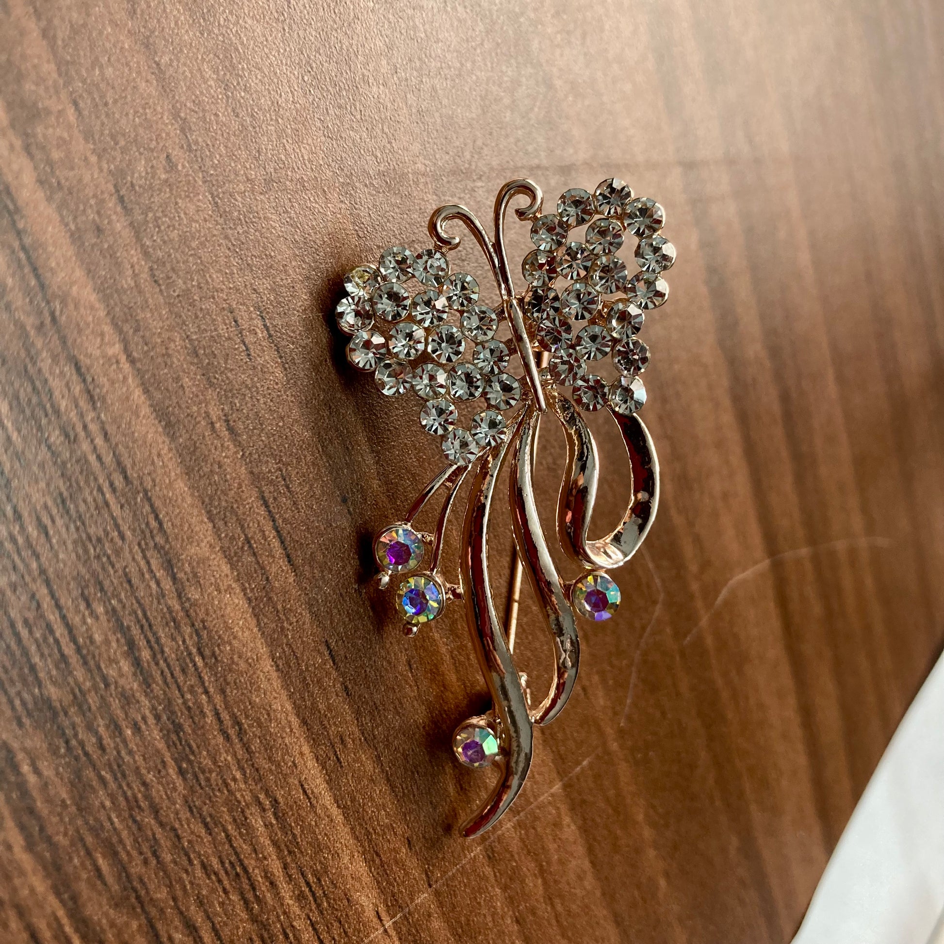 Beautiful Butterfly RoseGold Brooches /Saree Pins - Party wear accessories
