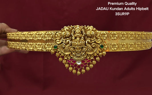 Exquisite Jadau Kundan Pendant Temple Jewelry Hipbelt for the Traditional you