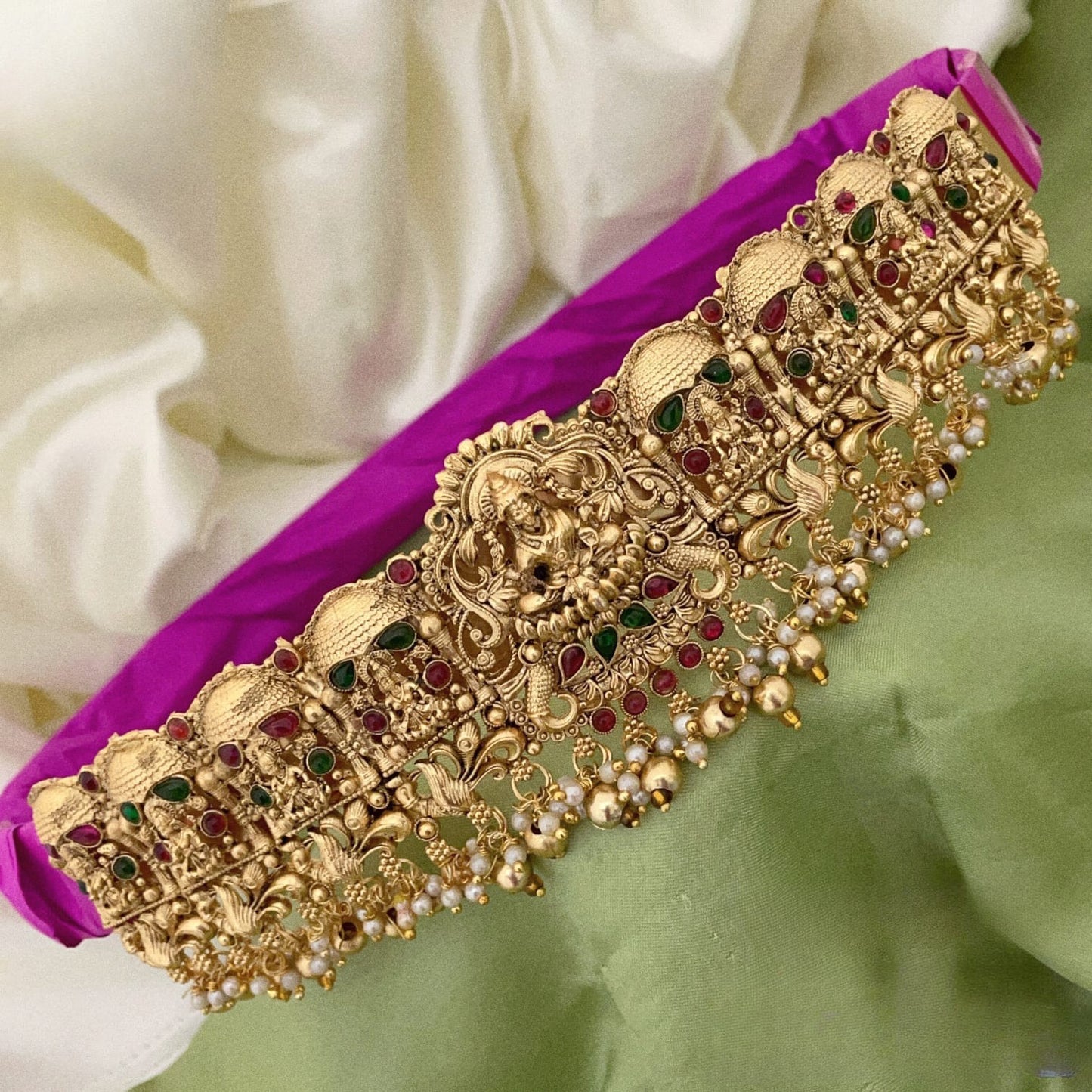 Lakshmi Hipbelt: Timeless Temple Jewelry Elegance for Bridal or Party Wear