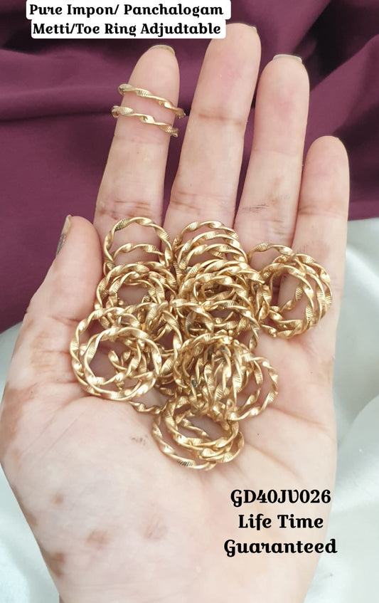 Trendy and stylish Impon Toe rings /Metti -1Pair