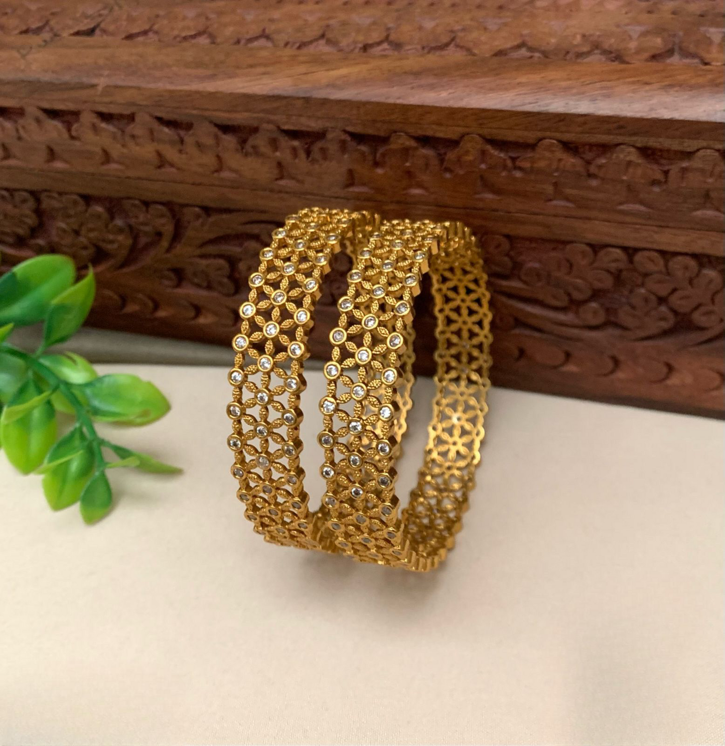 DesignerWear Matte Finish Bangles set of 2-Party Wear Jewelry