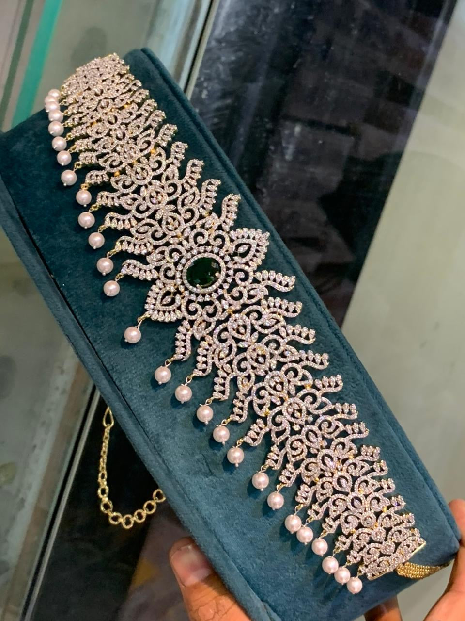 Beautiful GJ Polish American Diamond Hipchain / Hipbelt for the Traditional you1