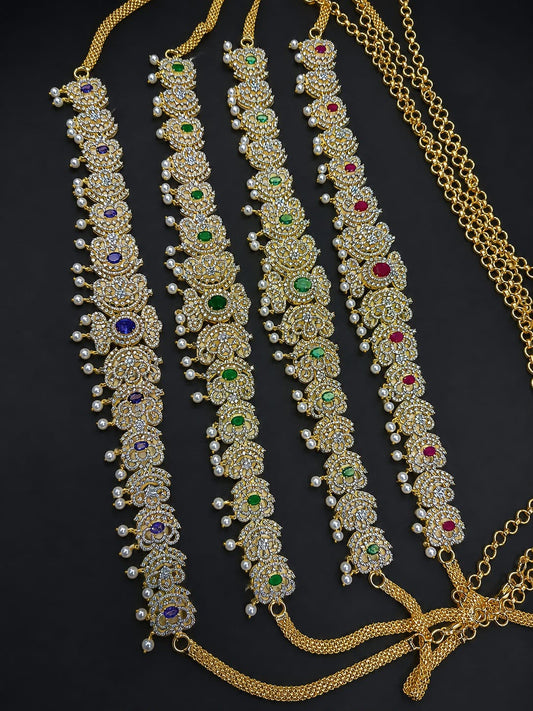Beautiful GJ Polish American Diamond Hipchain / Hipbelt for the Traditional you1