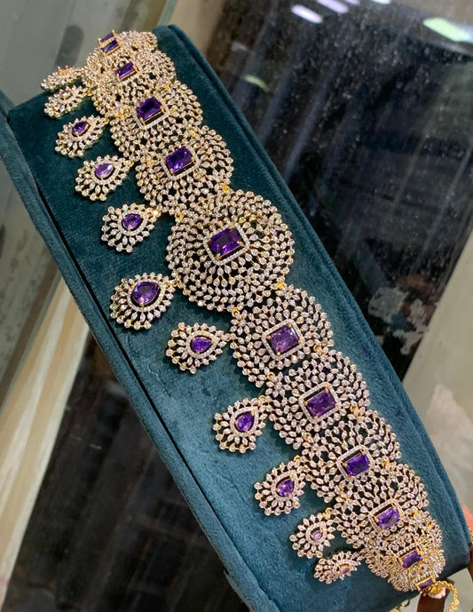 Beautiful GJ Polish CZ Stone Hipbelt for the Traditional you