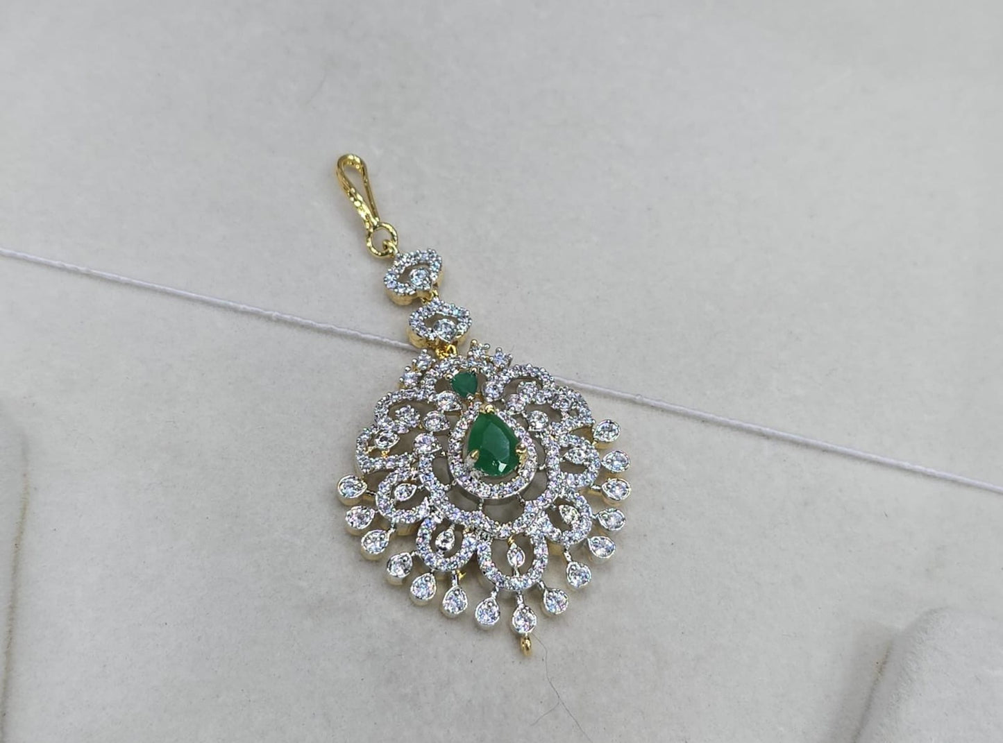 Beautiful Premium  Sparkle GJ Polish Maang Tikkas-1 Pc