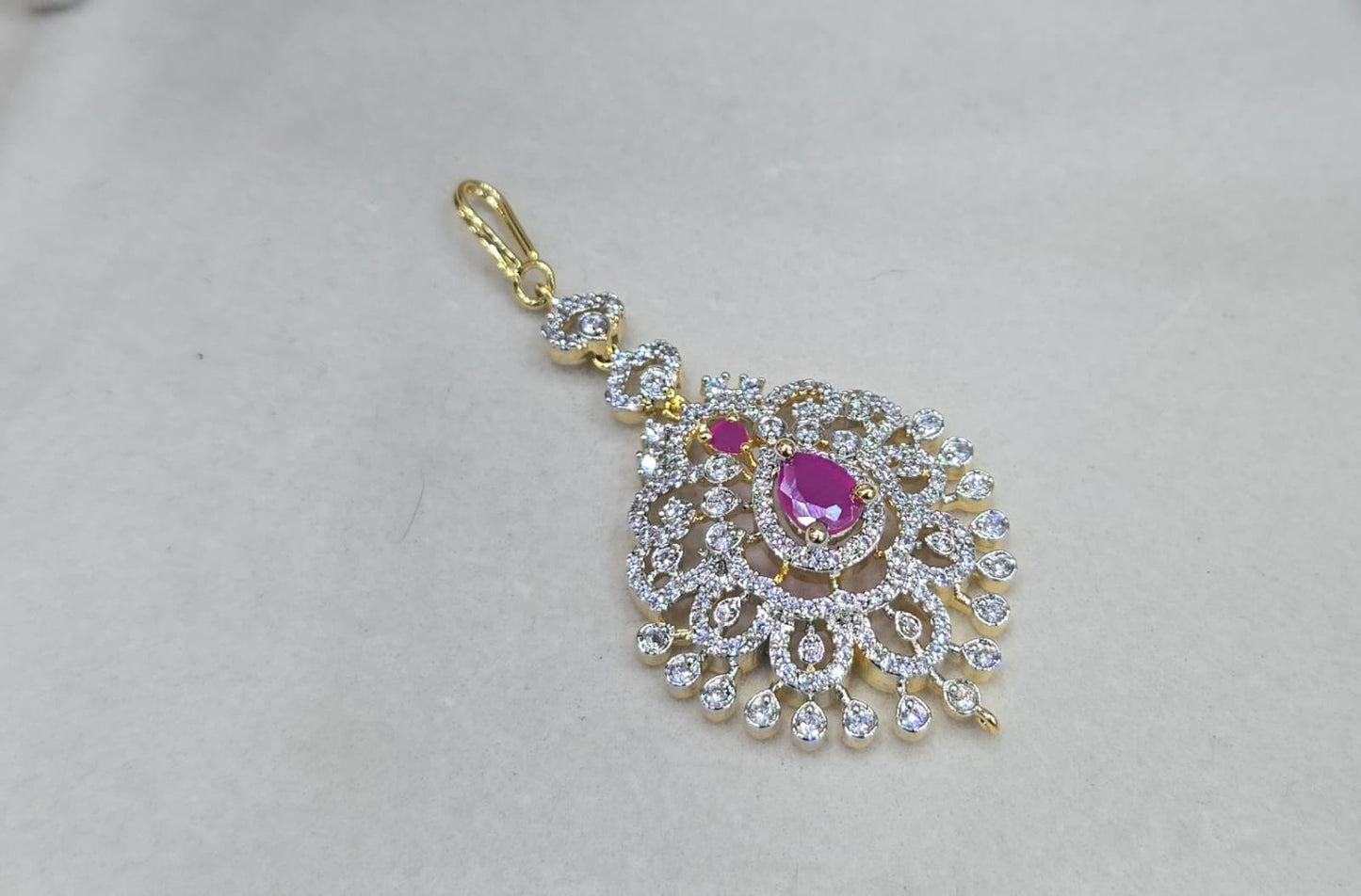 Beautiful Premium  Sparkle GJ Polish Maang Tikkas-1 Pc