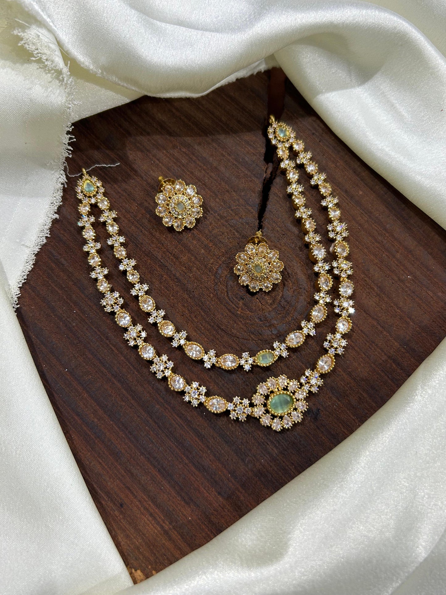 Bestselling Premium Finish Layered Necklace with Stud Earrings