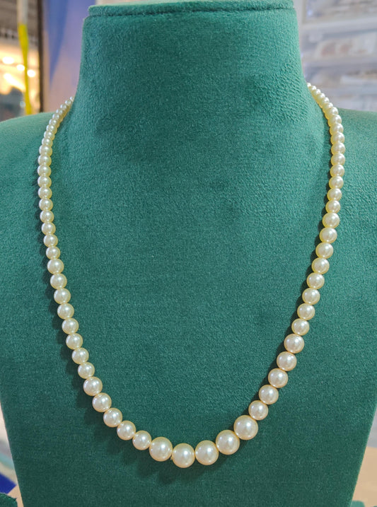 Classic Premium  Elegance Pearl Necklace - White