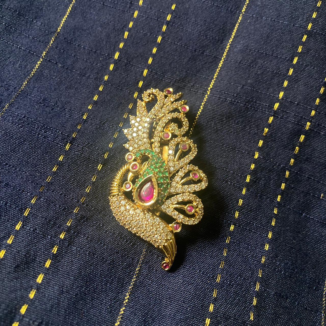 Colorful Matte finish Stone Brooches /Saree Pins - Party wear accessories -1 pc
