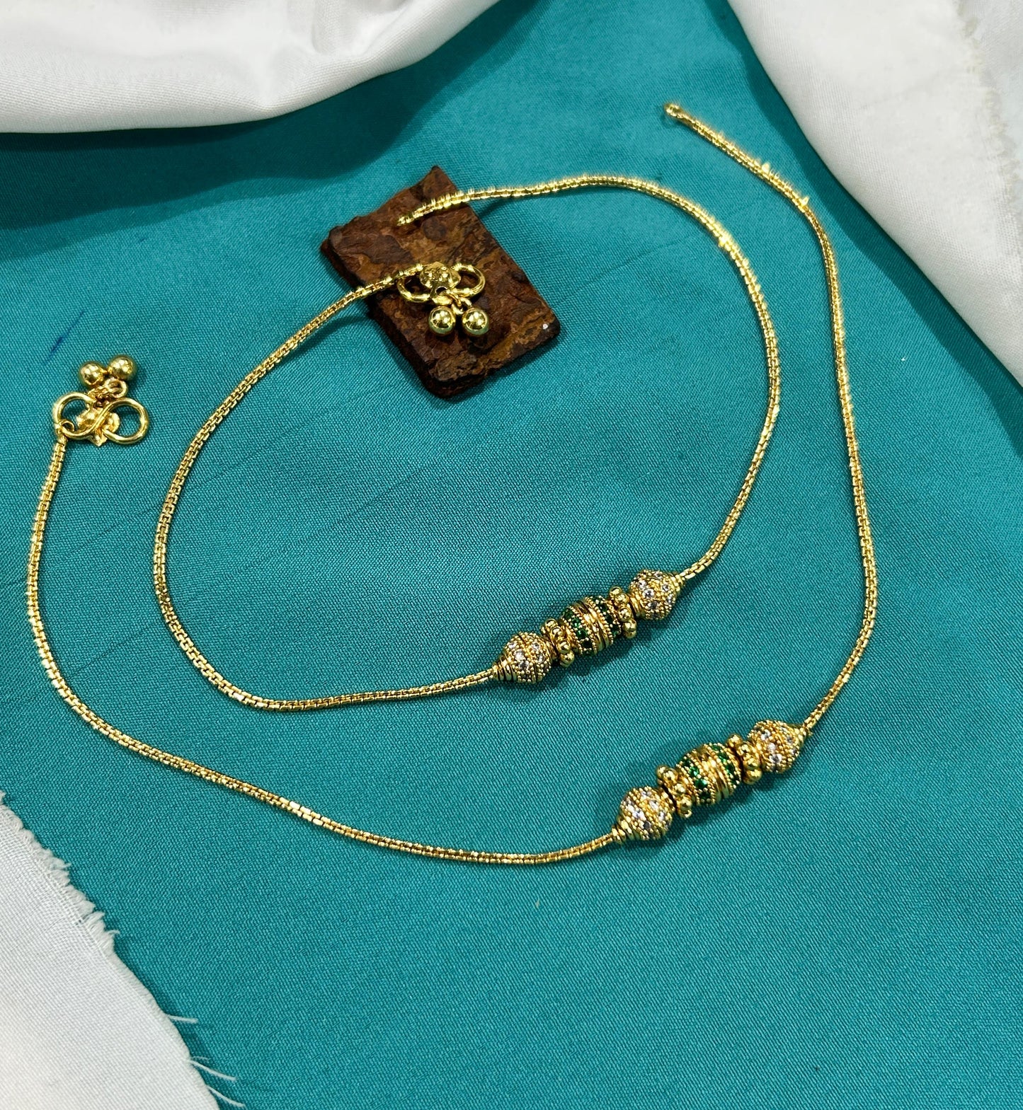 Cute Anklets, Designer Gold plated Payal- 1 Pair