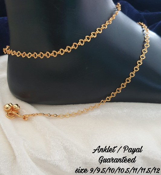 Designer Anklets -Micro Gold plated Payal
