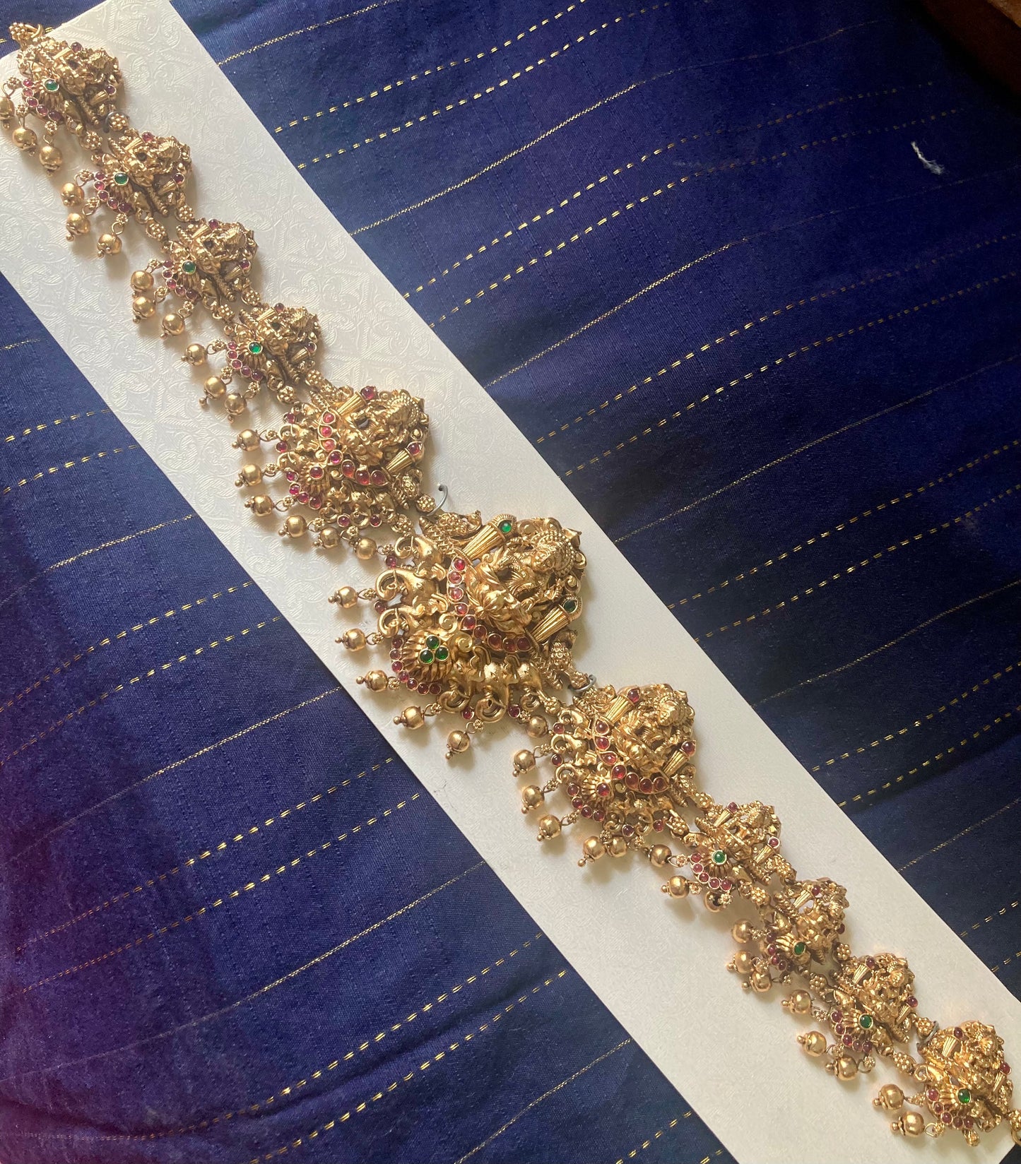 Traditional Temple Jewelry  Lakshmi Matte finish Hipchain-1