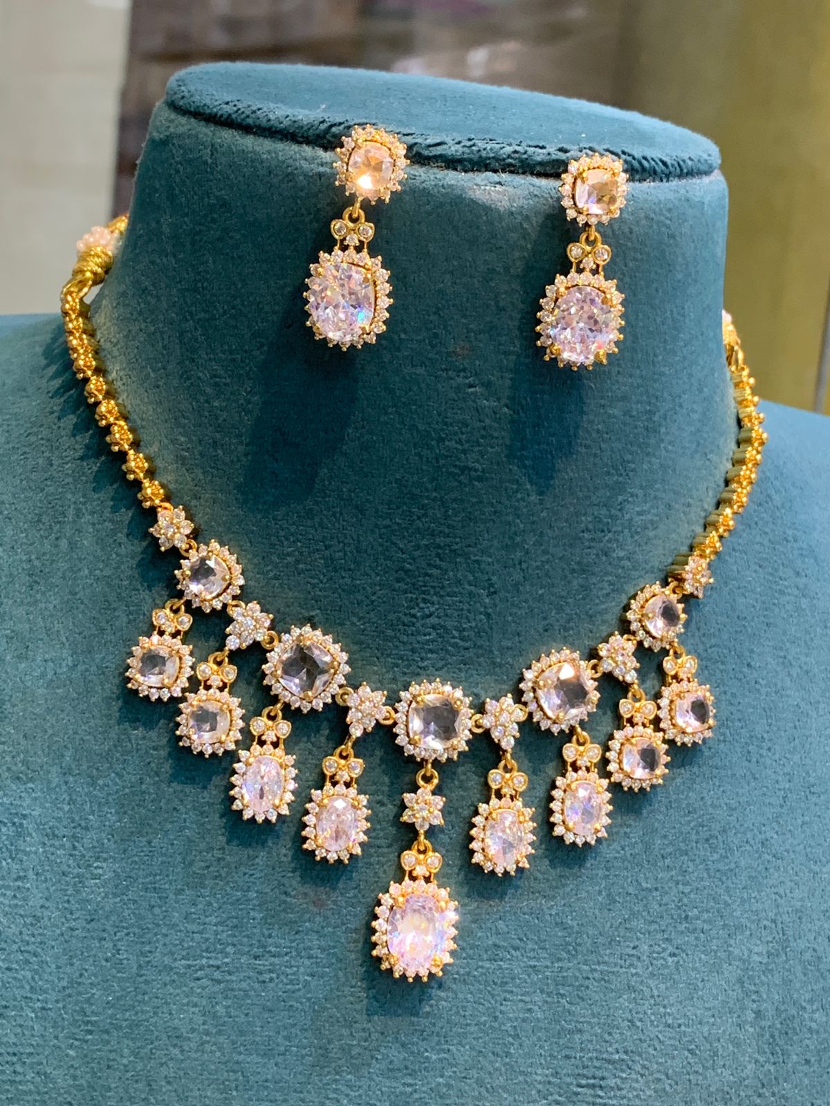 Pretty Designer Necklace with Earrings