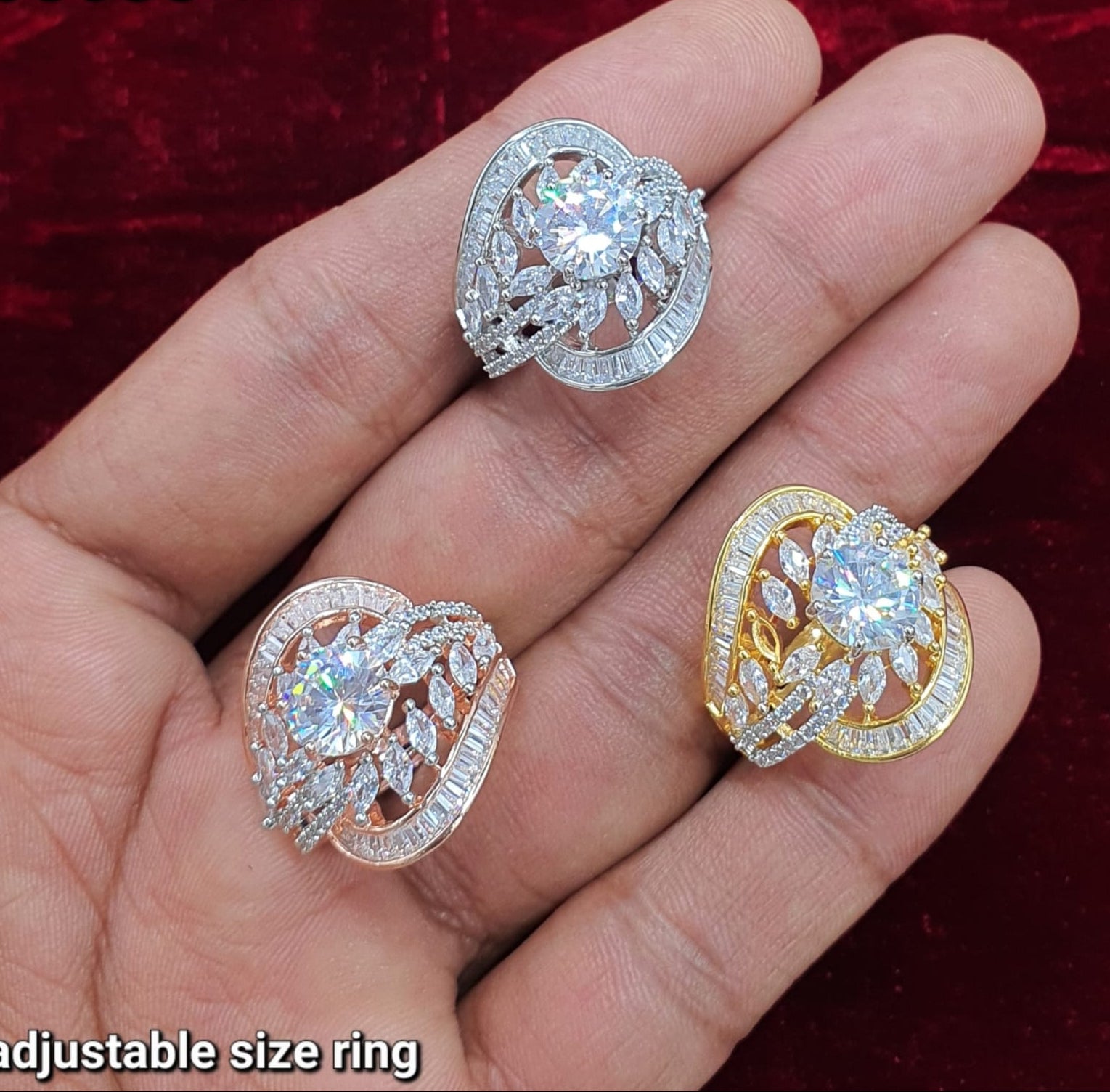 Elegant Adjustable Designer Premium Quality American Diamond Jewelry - 1 Piece