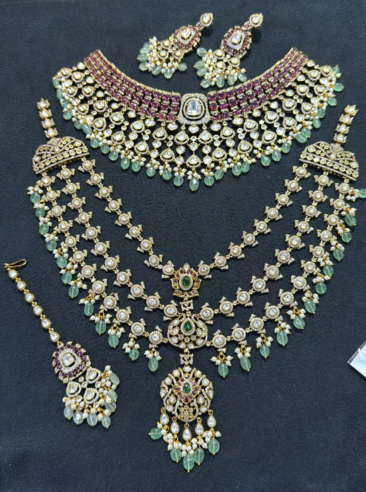 Elegant Premium Quality Moissanite Stone Bridal Set