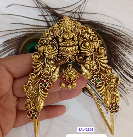 Grand Nakshi Single Vanki - Premium Quality Traditional Temple Jewelry Armlet