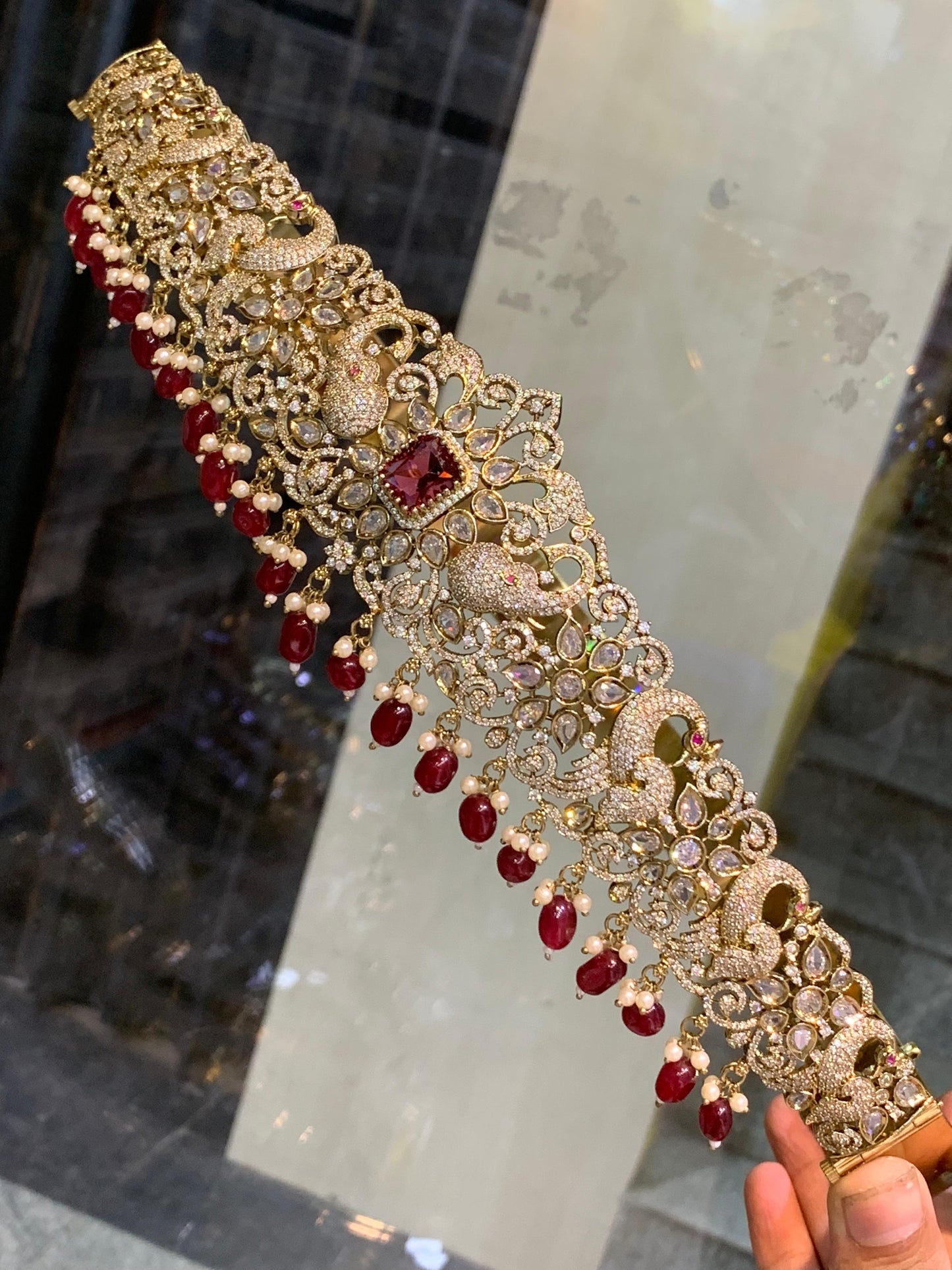 Grand Victorian Finish Hipbelt -New Motif Bridal Hipchain