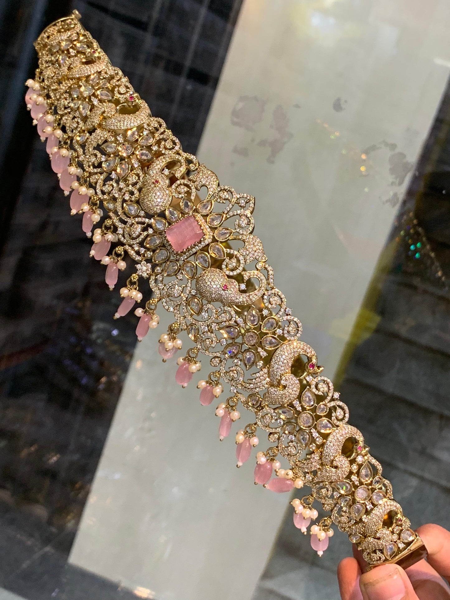 Grand Victorian Finish Hipbelt -New Motif Bridal Hipchain
