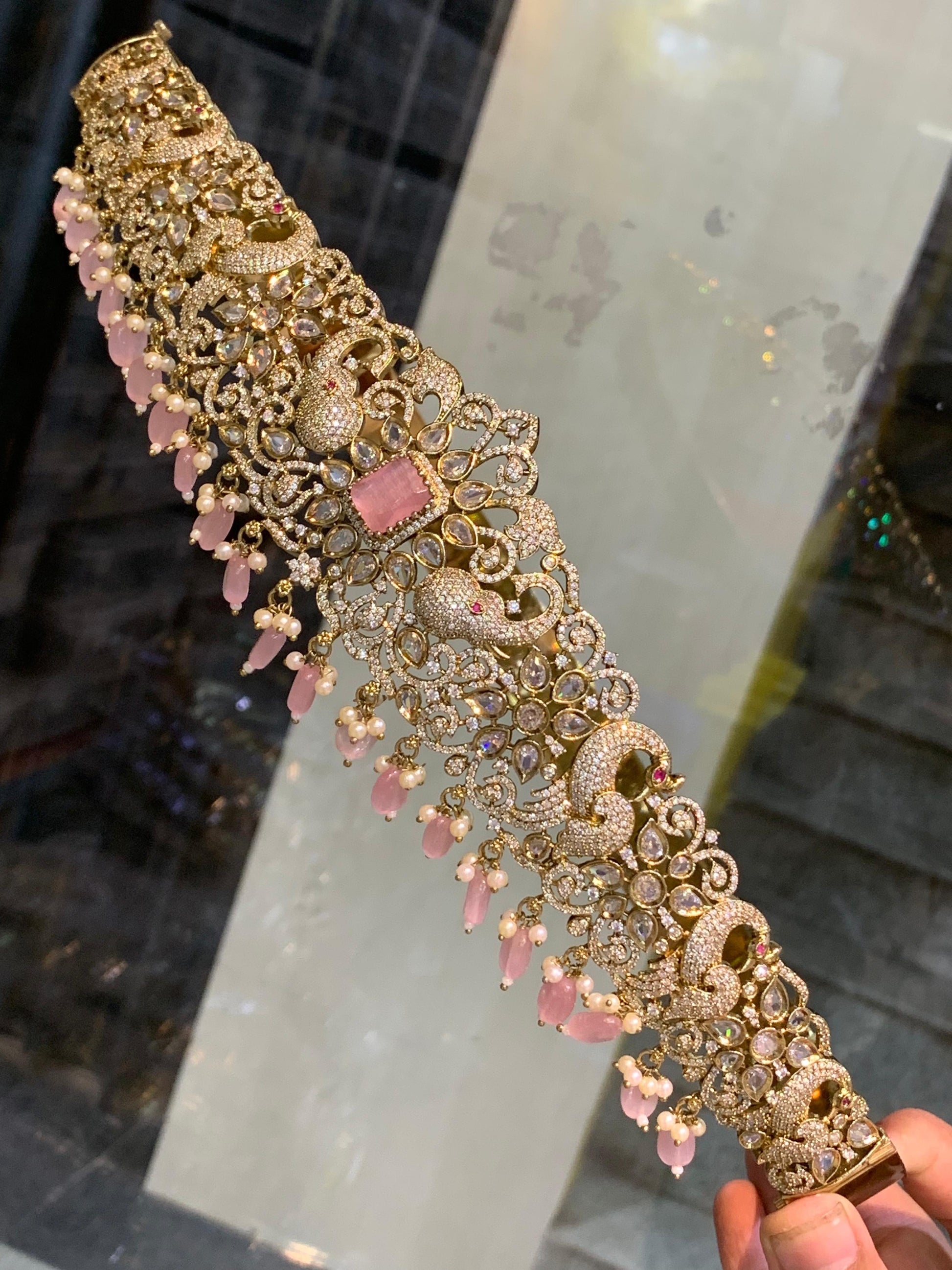 Grand Victorian Finish Hipbelt -New Motif Bridal Hipchain