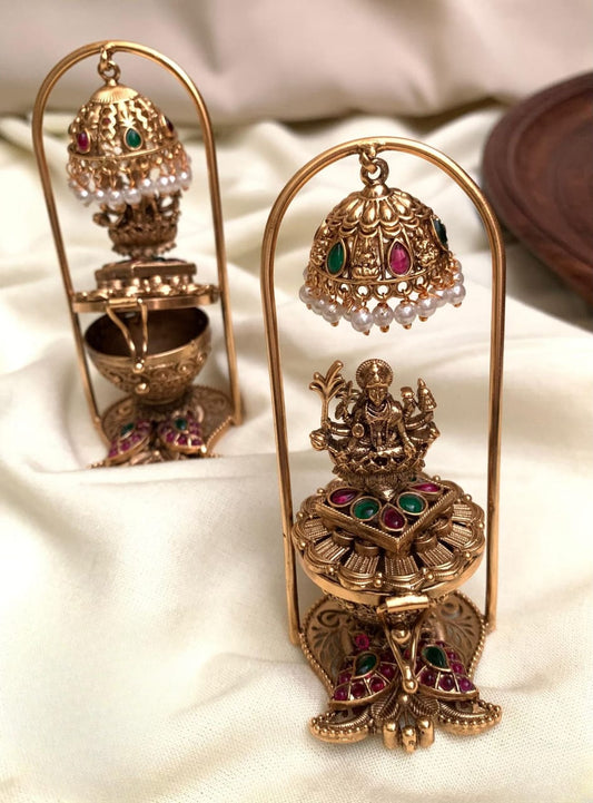 Lakshmi Kumkum Box with Decorative Dome You Loved Ones - Return Gifts - 1pc
