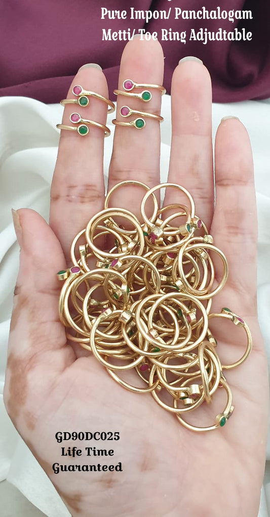 Trendy and Stylish Impon Toe rings /Metti -Multicolor