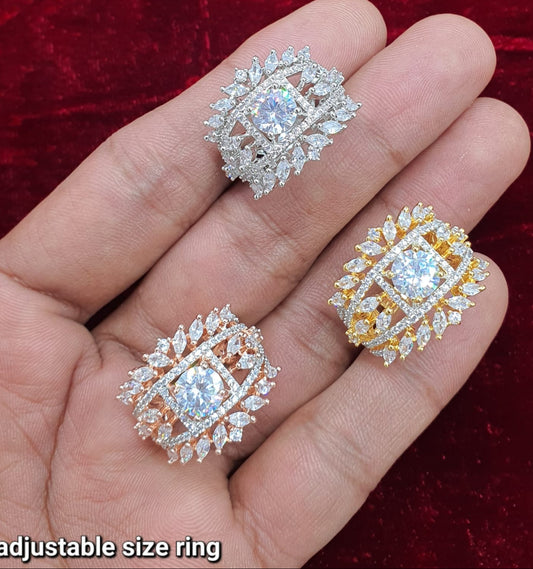 Partywear Adjustable Cocktail Rings Designer Premium Quality - 1 Piece