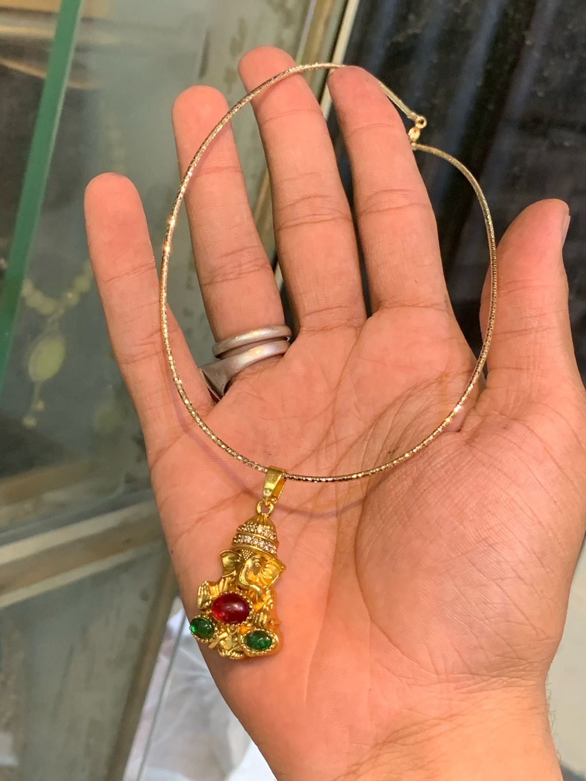 Premium Invisible Necklace with Ganesha Pendent -Minimalist